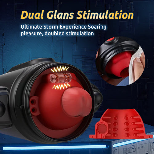 Storm Vortex 5-Frequency Water Spray 10-Frequency Vibration 5-Frequency Rotation Dual Glans Stimulation