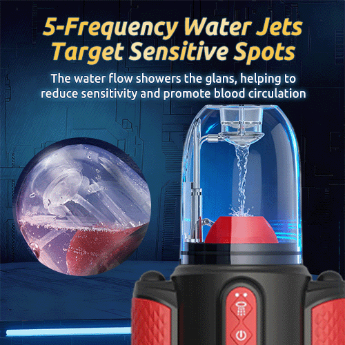 Storm Vortex 5-Frequency Water Spray 10-Frequency Vibration 5-Frequency Rotation Dual Glans Stimulation