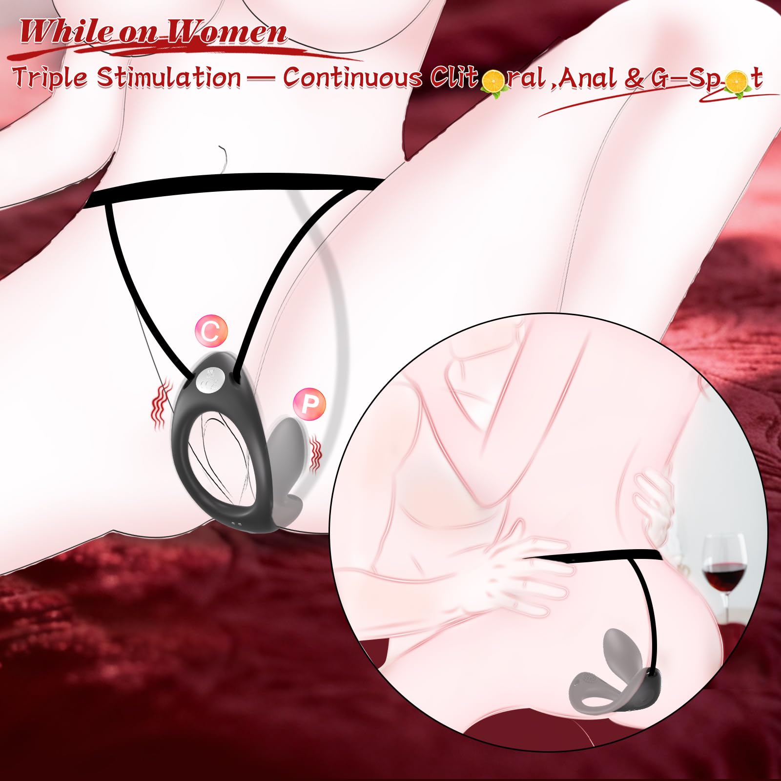 Strap On Vibrating Anal Butt Plug App Prostate Massager Testicle Sex Toy For Couple