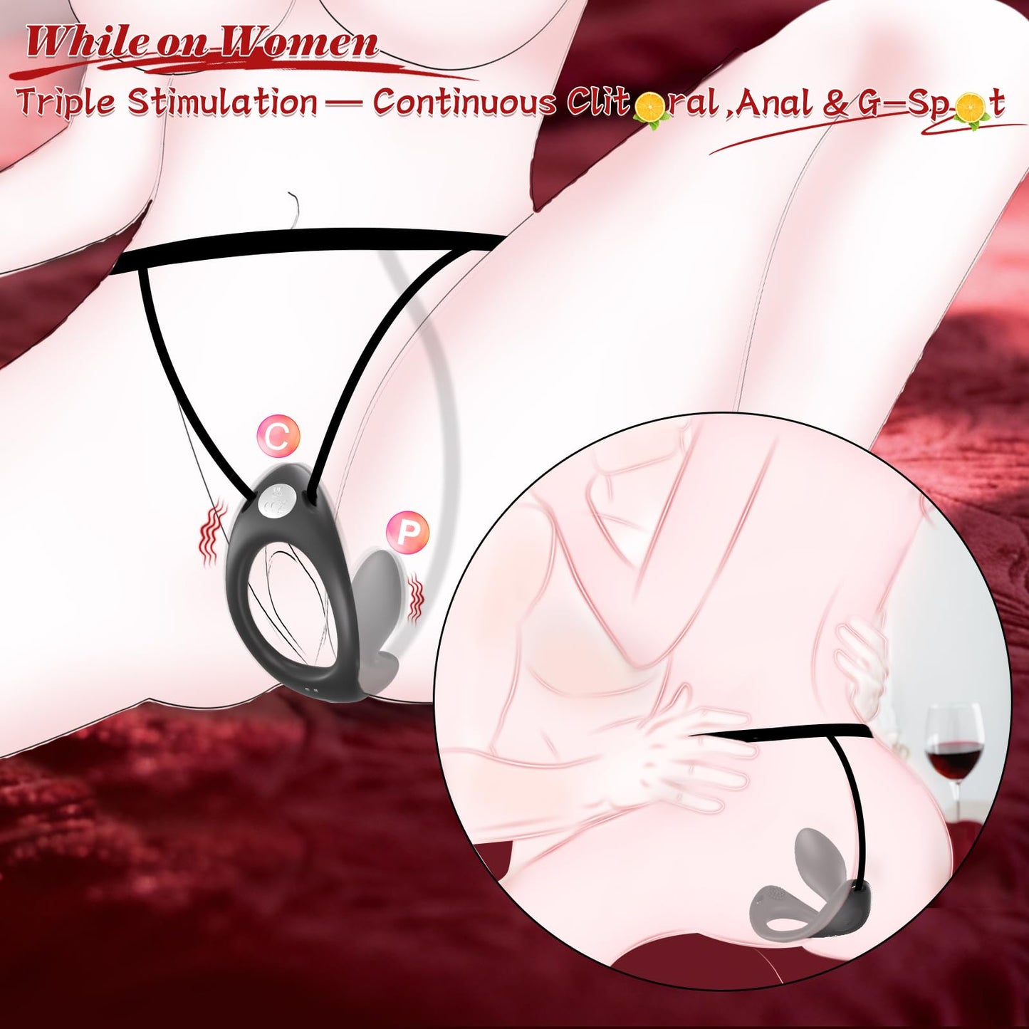 Strap On Vibrating Anal Butt Plug App Prostate Massager Testicle Sex Toy For Couple