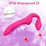Strapless Strap-On Double-Ended Dildo with 10 Modes & Remote Control Realistic G-Spot Anal Dildo Vibrator