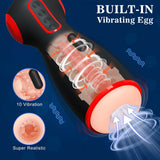 10 Vibration Masturbation Cup with 7 Sucking & 7 Squeezing Modes  Vibrating Masturbator With Voice