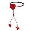 Sweet Surrender - Rose Ball Gag with Leash & Vibrating Nipple Clamps - propinkup