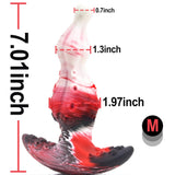 Tentacle Dildo Anal Plug Curved Base Mixed-Color Silicone Prostate Massager