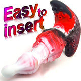 Tentacle Dildo Anal Plug Curved Base Mixed-Color Silicone Prostate Massager