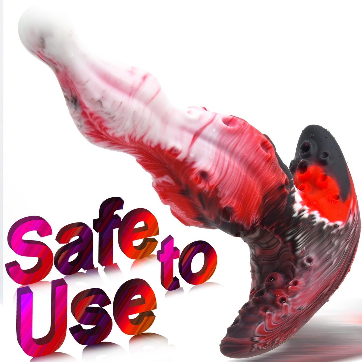 Tentacle Dildo Anal Plug Curved Base Mixed-Color Silicone Prostate Massager
