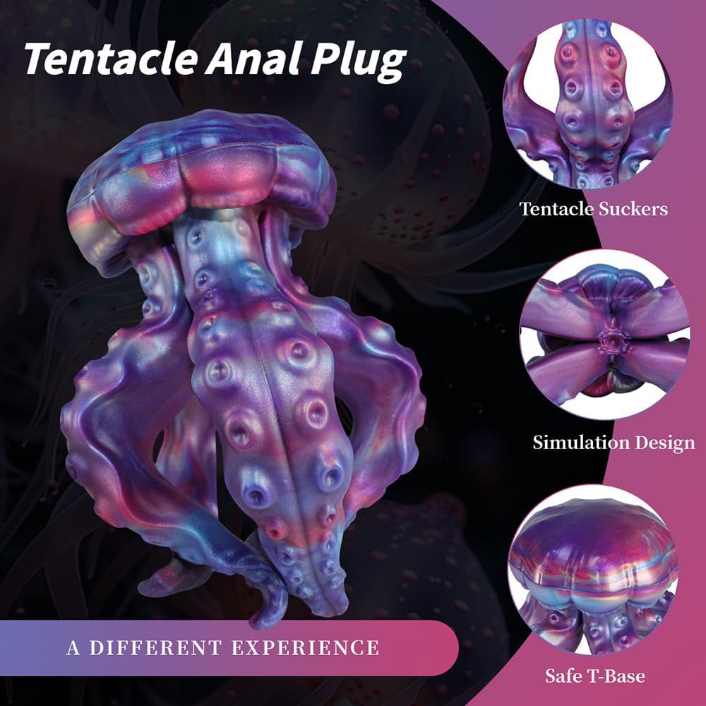 Tentacle Dildo Anal Plug Silicone Butt Plug Fantasy Octopus Monster Dildo Sex Toys