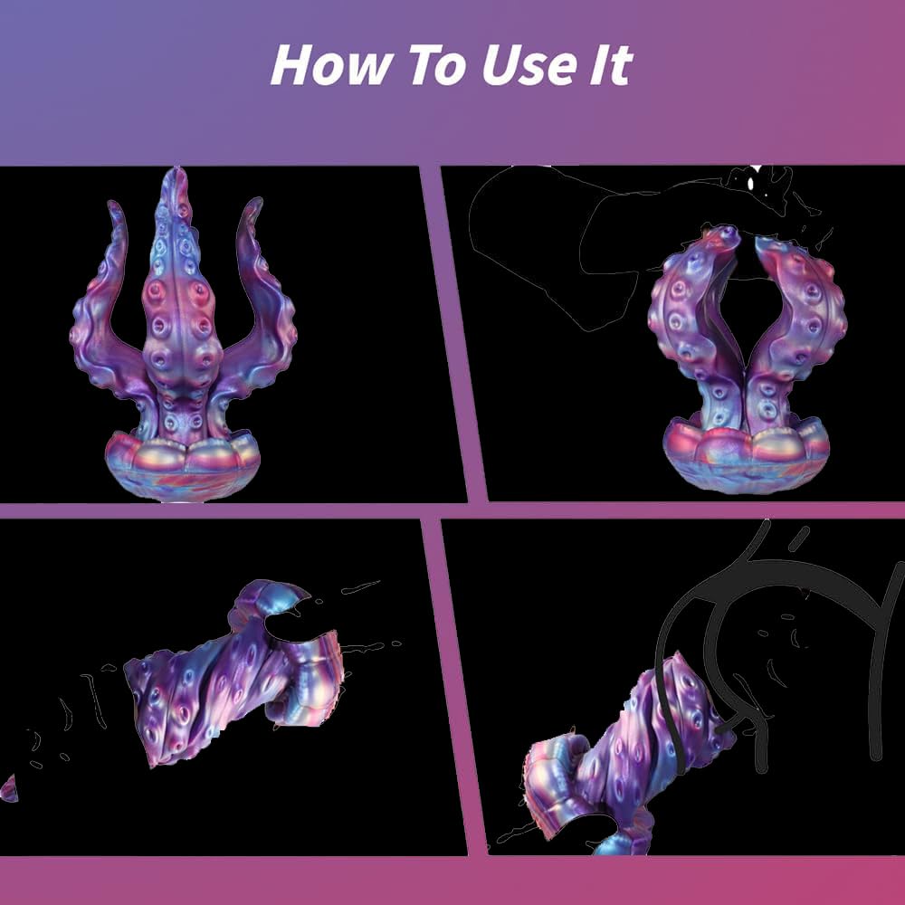 Tentacle Dildo Anal Plug Silicone Butt Plug Fantasy Octopus Monster Dildo Sex Toys
