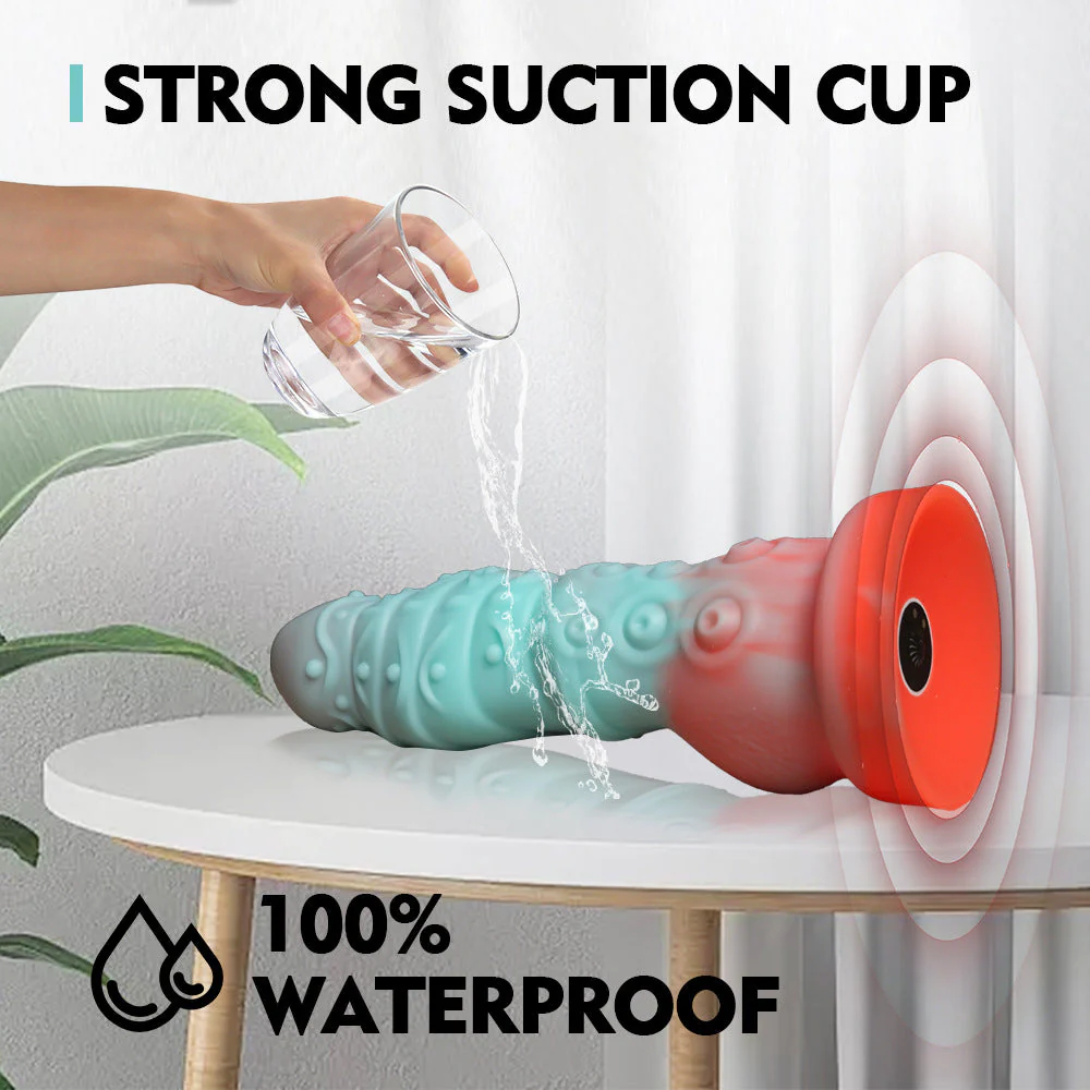 Thick Huge Anal Plug Textured Vibrating Sea Monster Dildo