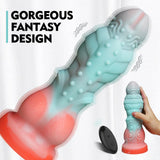 Thick Huge Anal Plug Textured Vibrating Sea Monster Dildo