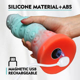 Thick Huge Anal Plug Textured Vibrating Sea Monster Dildo