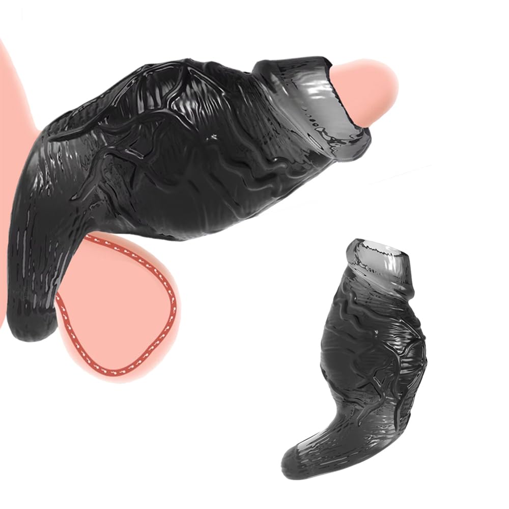 Thickened Male Penis Sleeve Penis Extender Enlargement Reusable Cock Sleeve Cock Ring for Couple Sex Toys