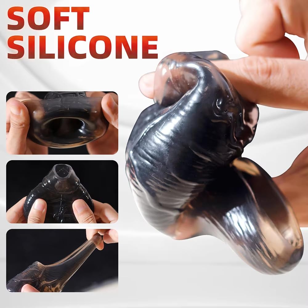 Thickened Male Penis Sleeve Penis Extender Enlargement Reusable Cock Sleeve Cock Ring for Couple Sex Toys