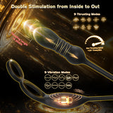 Thrusting Prostate Massager Anal Sex Toy With Vibrating Cock Ring Couples Toy