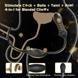 Thrusting Prostate Massager Anal Sex Toy With Vibrating Cock Ring Couples Toy