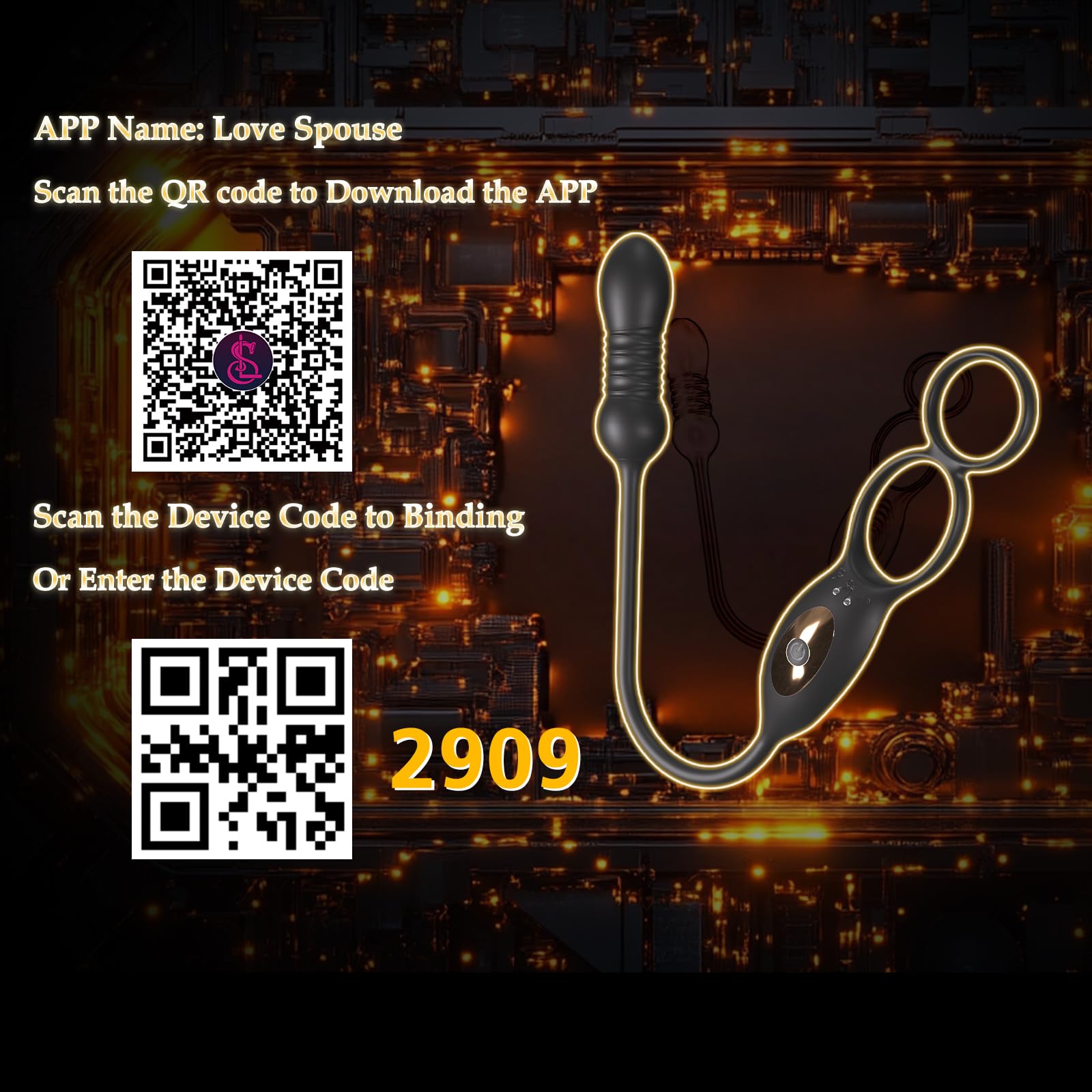 Thrusting Prostate Massager Anal Sex Toy With Vibrating Cock Ring Couples Toy