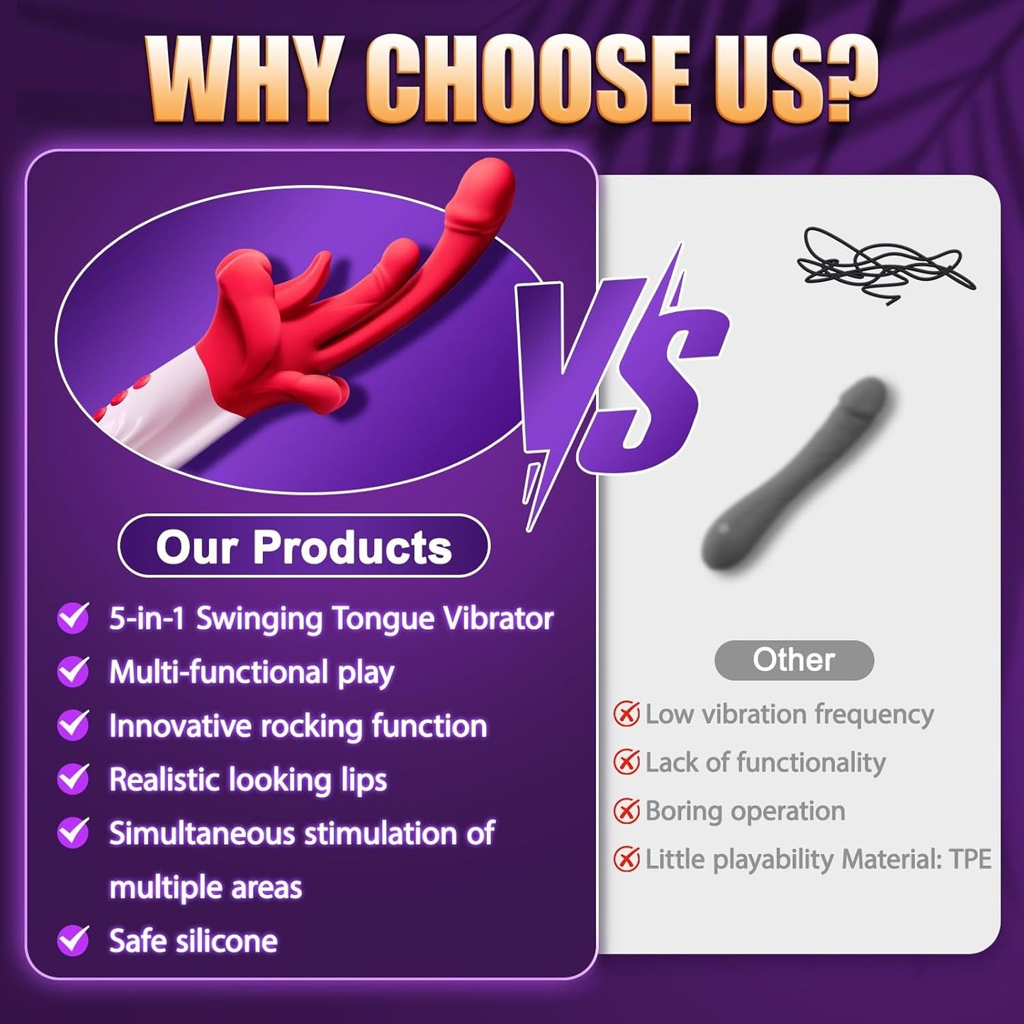Tindra - Rhythmic Swings 4 In 1 Tongue Licking & Swings & Heating G-spot Vibrator for Women