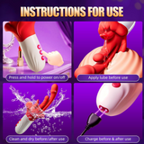 Tindra - Rhythmic Swings 4 In 1 Tongue Licking & Swings & Heating G-spot Vibrator for Women