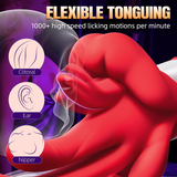 Tindra - Rhythmic Swings 4 In 1 Tongue Licking & Swings & Heating G-spot Vibrator for Women