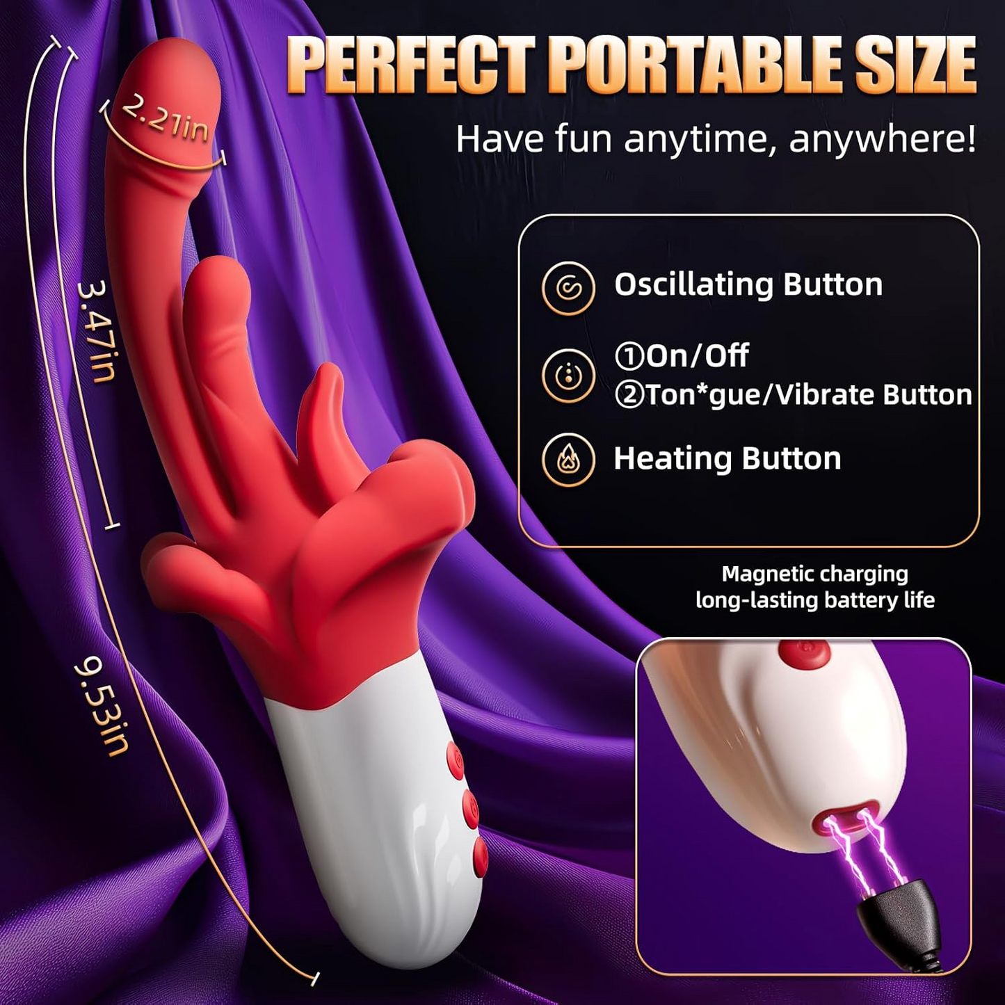 Tindra - Rhythmic Swings 4 In 1 Tongue Licking & Swings & Heating G-spot Vibrator for Women