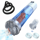 Transparent 6 Erection Training Modes Electric Penis Pump Male Sex Toys Penis Pump Vacuum Cylinder Large Cock Extender Pump
