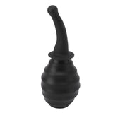 Bombilla de enema de ducha anal acanalada de silicona de alta calidad con punta curva 380ML 