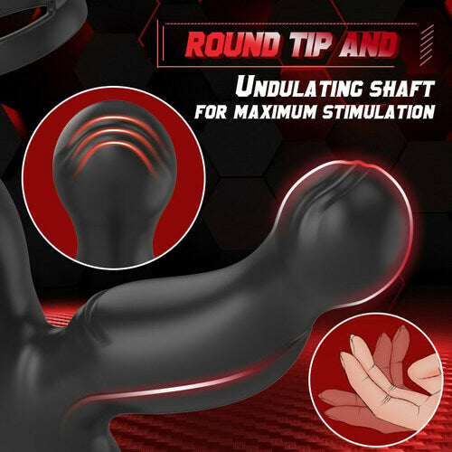 U-SINER 3-IN-1 Prostate Massager With 11 Vibrations & Dual Penis Ring