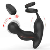 U-SINER 3-IN-1-Prostata-Massagegerät mit 11 Vibrationen und doppeltem Penisring 