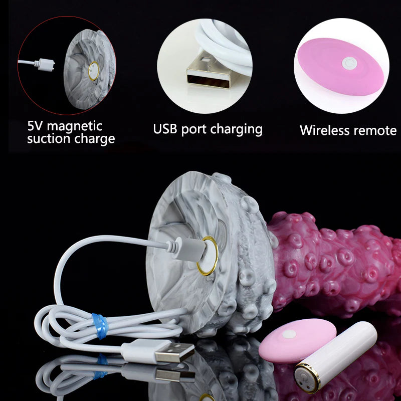 Vibrating Ancient Mythical Beast-Dragon With Wings Dildo With Remote Control