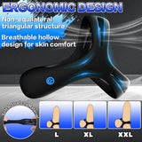 Vibrating Cock Ring Set with 6 Silicone Penis Ring Penis Vibrator with 10 Vibration Modes