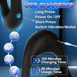 Vibrating Cock Ring Set with 6 Silicone Penis Ring Penis Vibrator with 10 Vibration Modes
