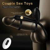Vibrating Cock Ring with 360° Twisting G-Spot Stimulator Penis Ring Couples Sex Toy for Clitoral & Testicle Stimulation