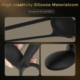 Vibrating Cock Ring with 360° Twisting G-Spot Stimulator Penis Ring Couples Sex Toy for Clitoral & Testicle Stimulation