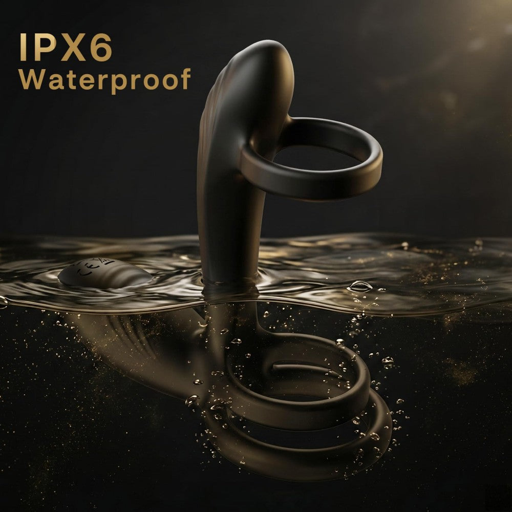 Vibrating Cock Ring with 360° Twisting G-Spot Stimulator Penis Ring Couples Sex Toy for Clitoral & Testicle Stimulation