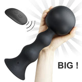 Inflatable Butt Plug 3 Anal Beads 10 Vibration Remote Control Prostate Massager