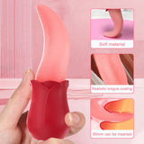 Rose Toy Juguete sexual femenino para lamer la lengua vibrante con 10 modos de vibración y 10 modos de lamer 