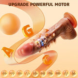 Stoßender vibrierender realistischer Dildo mit 10 Frequenzen, ferngesteuerter G-Punkt-Anal-Heizdildo, Sexspielzeug für Erwachsene 