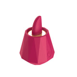 Vibrador rosa femenino con forma de diamante, estimulador de clítoris, juguetes sexuales para mujer 