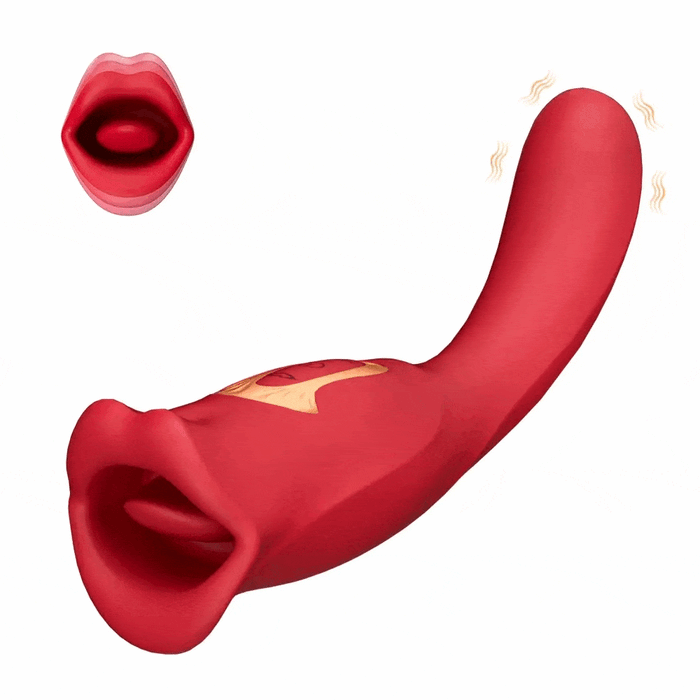 Rose Kiss 10 Biting & 10 Licking G-Spot Vibrator Female Oral Sex Vibrators