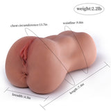 Pocket Pussy Male Masturbator 2.2lb with Realistic Vagina and Tight Anus