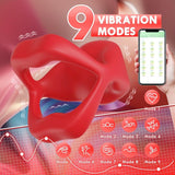 Vibrierender Cockring-Penisvibrator für Mann und Paar, App-Fernbedienung 