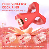 Vibrierender Cockring-Penisvibrator für Mann und Paar, App-Fernbedienung 