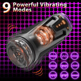 Male Masturbators Cup with 9 Vibrating & 8 Thrusting & 2 Heating Modes