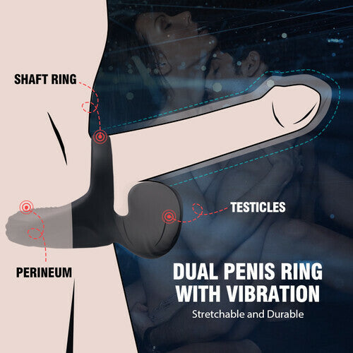 10 Pattern Vibrations Balls Dense Tickler Penis Ring
