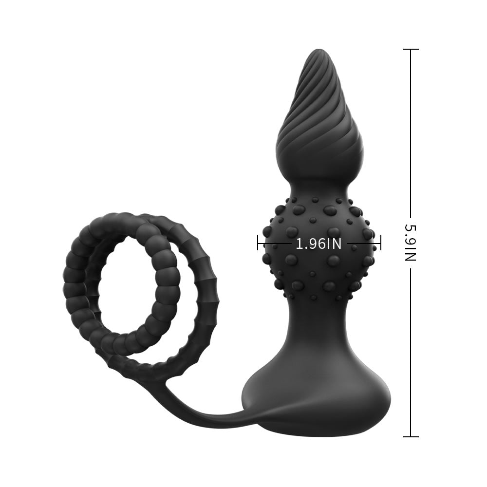Propinkup Remote Control Vibration Penis Ring 2-in-1 Anal Plug