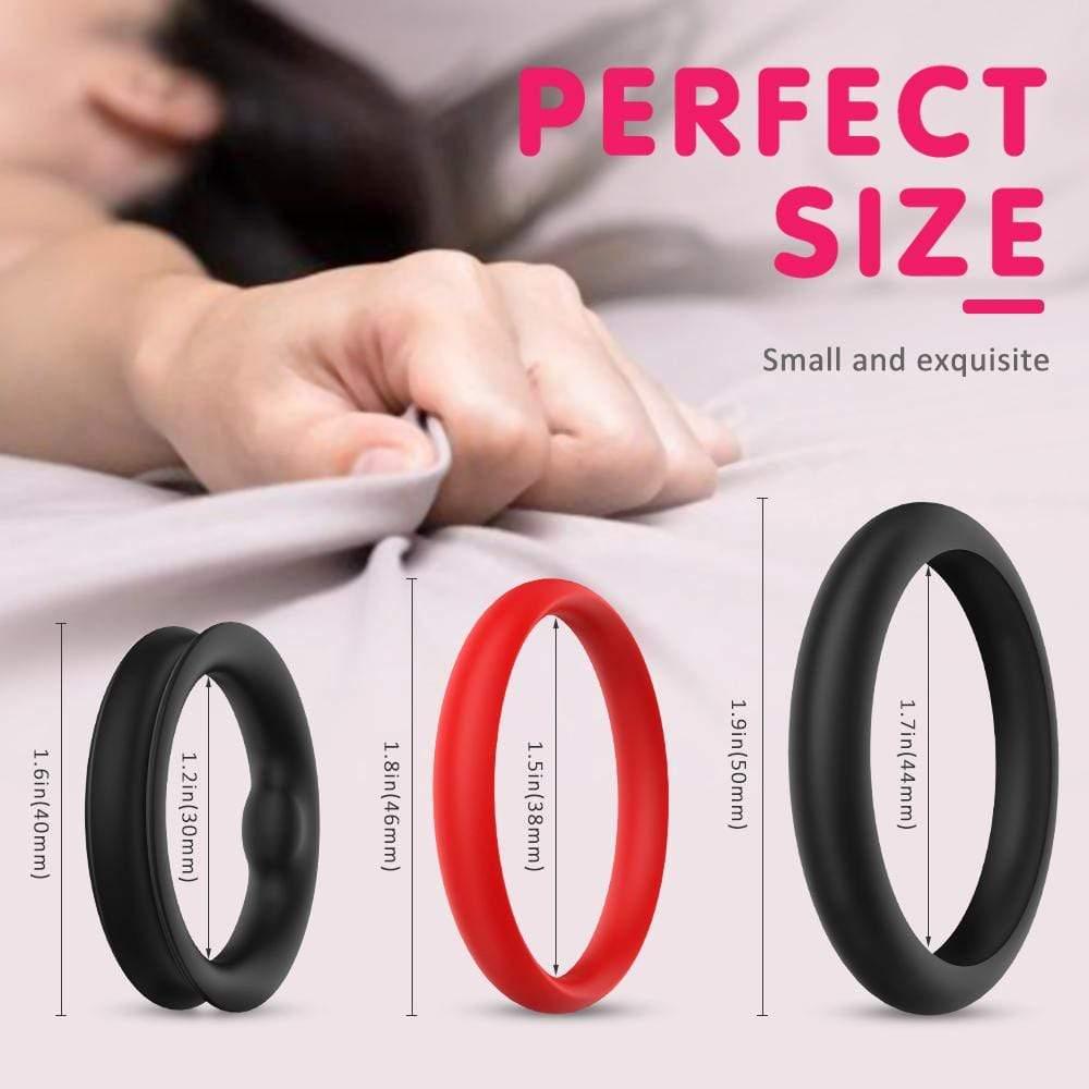 Propinkup 1.5-Inch Premium Stretchy Longer Harder Stronger Erection Cock Ring Set