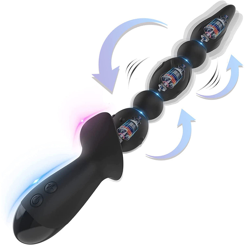 10 Frequency 5 beads Strong Vibration Silicone Butt Plug