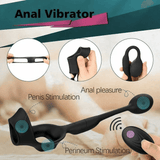 3 IN1 Cock Ring with 10 Frequency Anal Vibrator Wearable