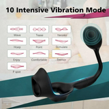 3 IN1 Cock Ring with 10 Frequency Anal Vibrator Wearable