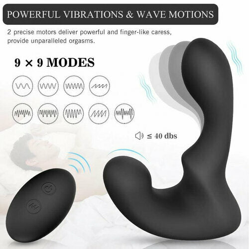 9 Pattern Vibration Double Motor 30° Wave-Motion Prostate Massager